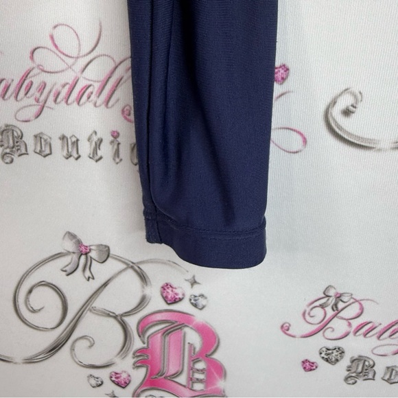 art class body suit long sleeves tie dye blue white Navy and Pink Kids shirt - Picture 5 of 11